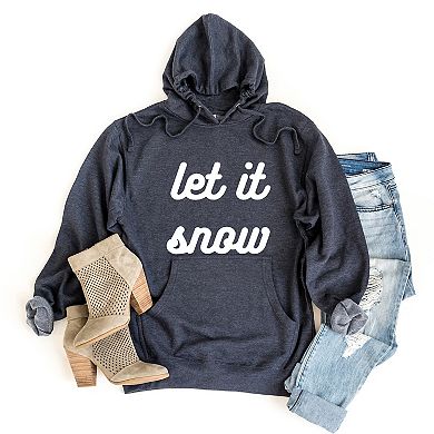 Let It Snow Bold Cursive - Womens Hoodie