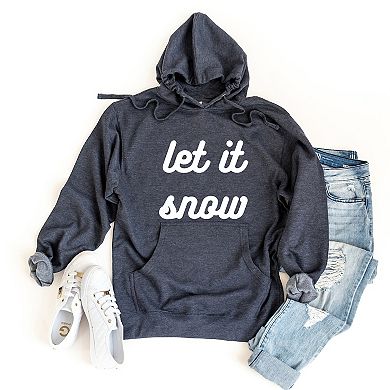 Let It Snow Bold Cursive - Womens Hoodie