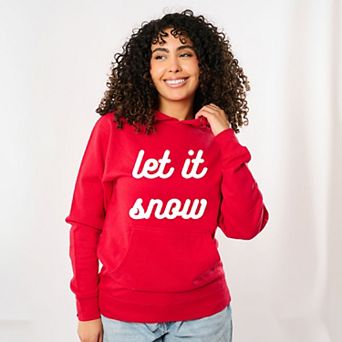 Let It Snow Bold Cursive - Womens Hoodie