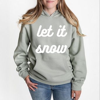 Let It Snow Bold Cursive - Womens Hoodie