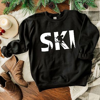 Ski With Trees Sweatshirt