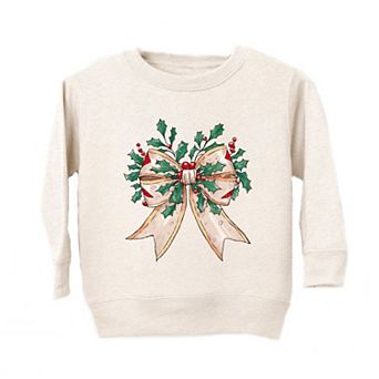 Holly Leaves Coquette Youth Ultra-Soft Graphic Sweatshirt