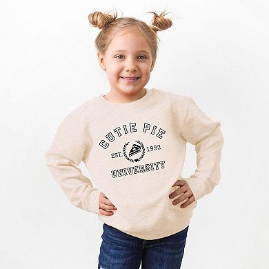 Cutie Pie University Youth Ultra-Soft Graphic Sweatshirt