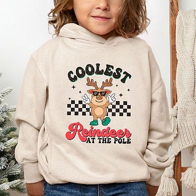Coolest Reindeer At The Pole Toddler Graphic Hoodie