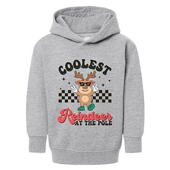Coolest Reindeer At The Pole Toddler Graphic Hoodie