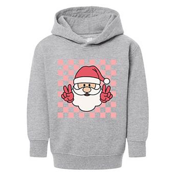 Checkered Santa Toddler Graphic Hoodie