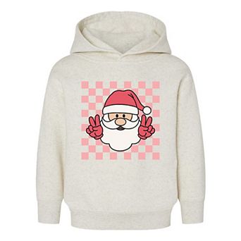 Checkered Santa Toddler Graphic Hoodie