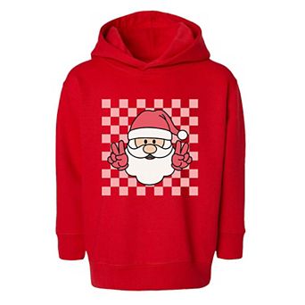 Checkered Santa Toddler Graphic Hoodie