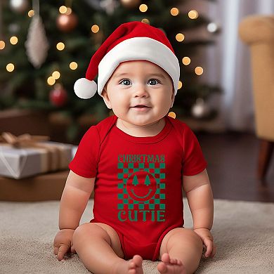 Christmas Cutie Checkered Baby Bodysuit
