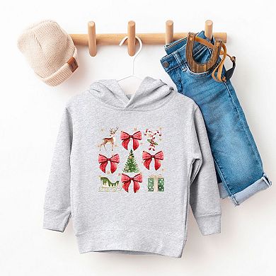 Coquette Christmas Collage Toddler Graphic Hoodie