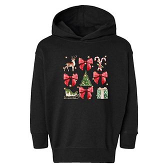 Coquette Christmas Collage Toddler Graphic Hoodie