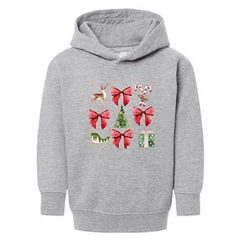 Coquette Christmas Collage Toddler Graphic Hoodie