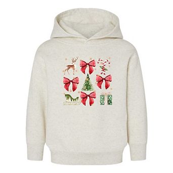 Coquette Christmas Collage Toddler Graphic Hoodie