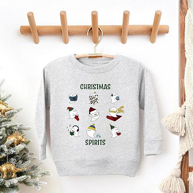 Christmas Spirits Green Words Youth Ultra-soft Graphic Sweatshirt