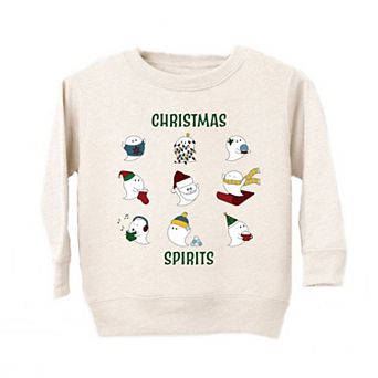 Christmas Spirits Green Words Youth Ultra-soft Graphic Sweatshirt