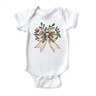 Holly Leaves Coquette Baby Bodysuit
