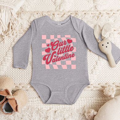 Our Little Valentine Baby Long Sleeve Bodysuit