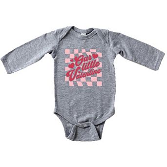 Our Little Valentine Baby Long Sleeve Bodysuit