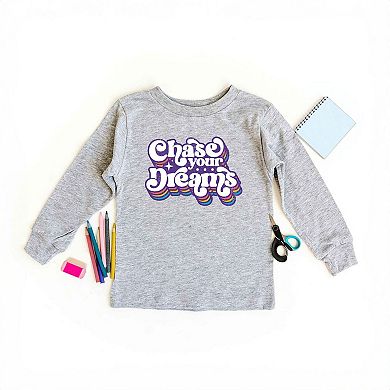Chase Your Dreams Retro Youth Long Sleeve Graphic Tee