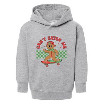 Gingerbread Man Skateboard Toddler Graphic Hoodie