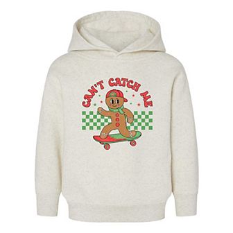 Gingerbread Man Skateboard Toddler Graphic Hoodie