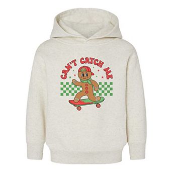 Gingerbread Man Skateboard Toddler Graphic Hoodie