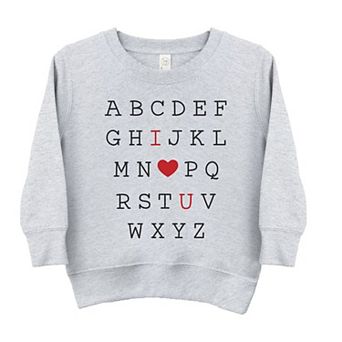 Alphabet I Love You Toddler Graphic Sweatshirt