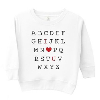 Alphabet I Love You Toddler Graphic Sweatshirt