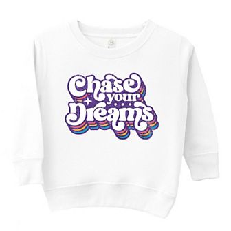 Chase Your Dreams Retro Toddler Graphic Sweatshirt