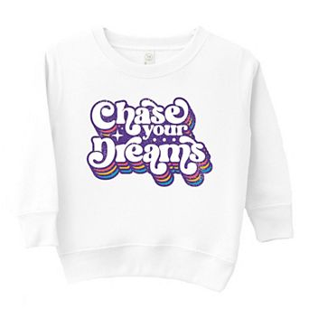 Chase Your Dreams Retro Toddler Graphic Sweatshirt