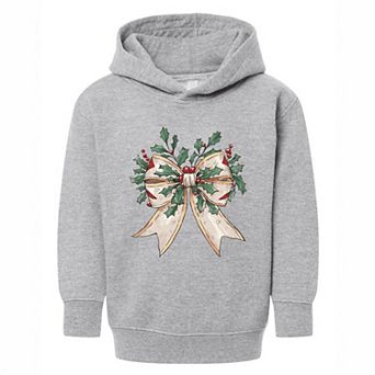Holly Leaves Coquette Toddler Graphic Hoodie