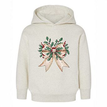 Holly Leaves Coquette Toddler Graphic Hoodie