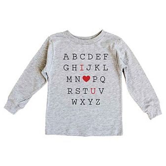 Alphabet I Love You Youth Long Sleeve Graphic Tee