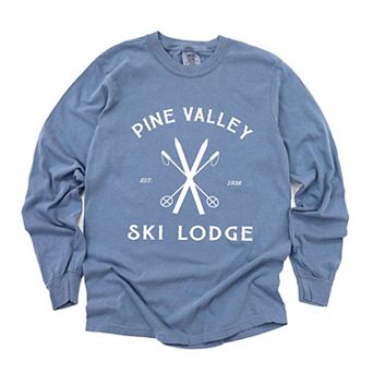 Pine Valley Ski Lodge Garment Dyed Long Sleeve Tees