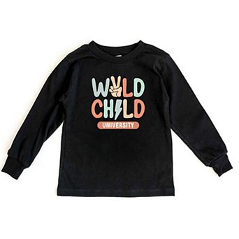 Wild Child Peace Toddler Long Sleeve Graphic Tee
