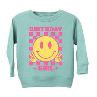 Birthday Girl Checkered Toddler Graphic Sweatshirt