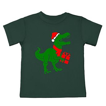 Dino Present Toddler Short Sleeve Graphic Tee