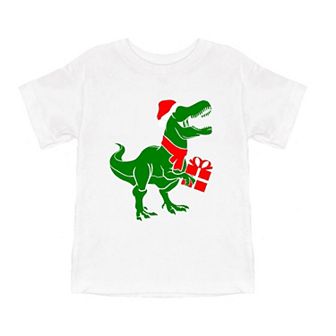 Dino Present Toddler Short Sleeve Graphic Tee