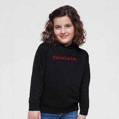 Falalala Raised Print Toddler Graphic Hoodie