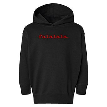 Falalala Raised Print Toddler Graphic Hoodie