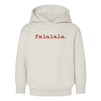 Falalala Raised Print Toddler Graphic Hoodie