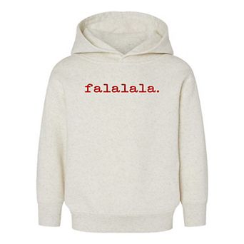 Falalala Raised Print Toddler Graphic Hoodie