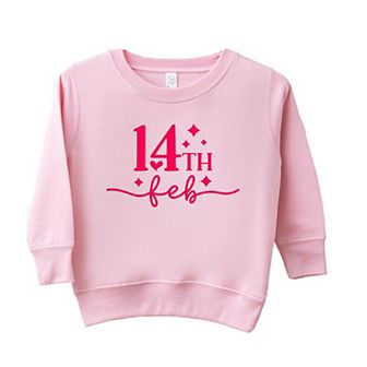 14th Feb Stars Raised Print Toddler Graphic Sweatshirt