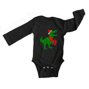 Dino Present Baby Long Sleeve Bodysuit