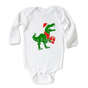 Dino Present Baby Long Sleeve Bodysuit