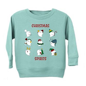 Christmas Spirits Red Words Toddler Graphic Sweatshirt