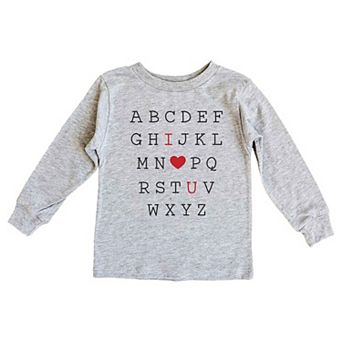 Alphabet I Love You Toddler Long Sleeve Graphic Tee