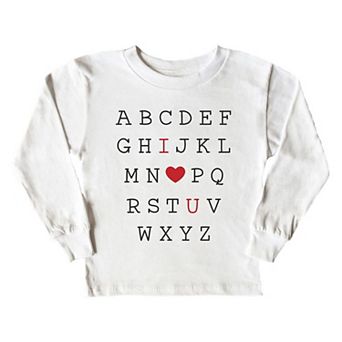 Alphabet I Love You Toddler Long Sleeve Graphic Tee