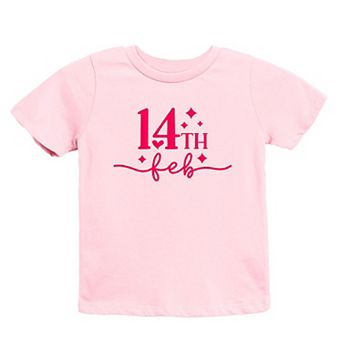 14th Feb Stars Raised Print Toddler Short Sleeve Graphic Tee
