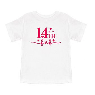 14th Feb Stars Raised Print Toddler Short Sleeve Graphic Tee